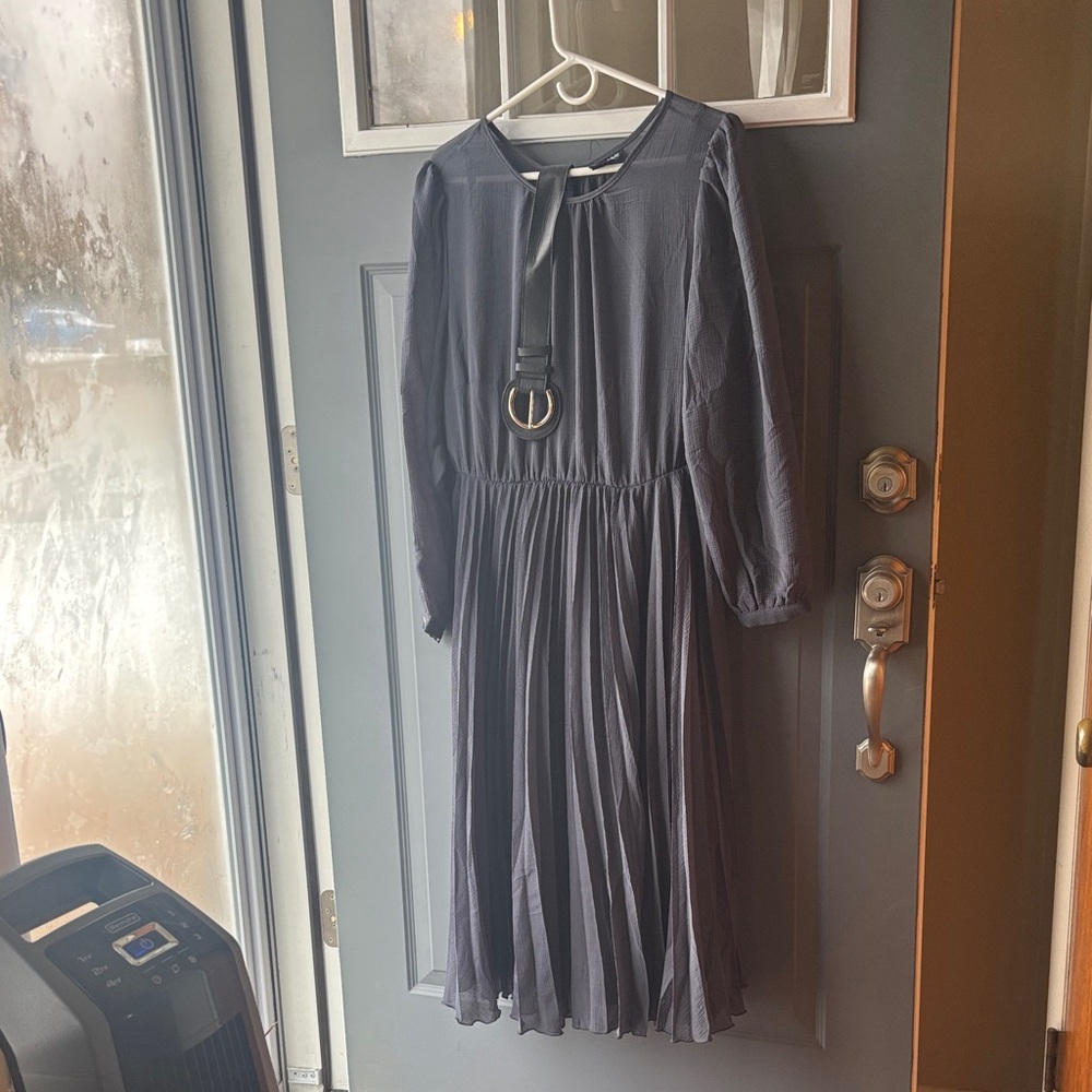 City Chic Charcoal Long Sleeve Dress